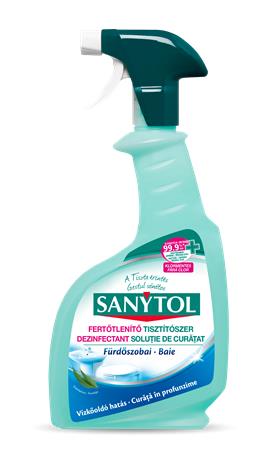 Fürdőszobai felülettisztító- és fertőtlenítő spray 500 ml SANYTOL